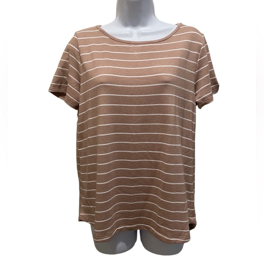 Pink Clover tan soft blouse. Size M.